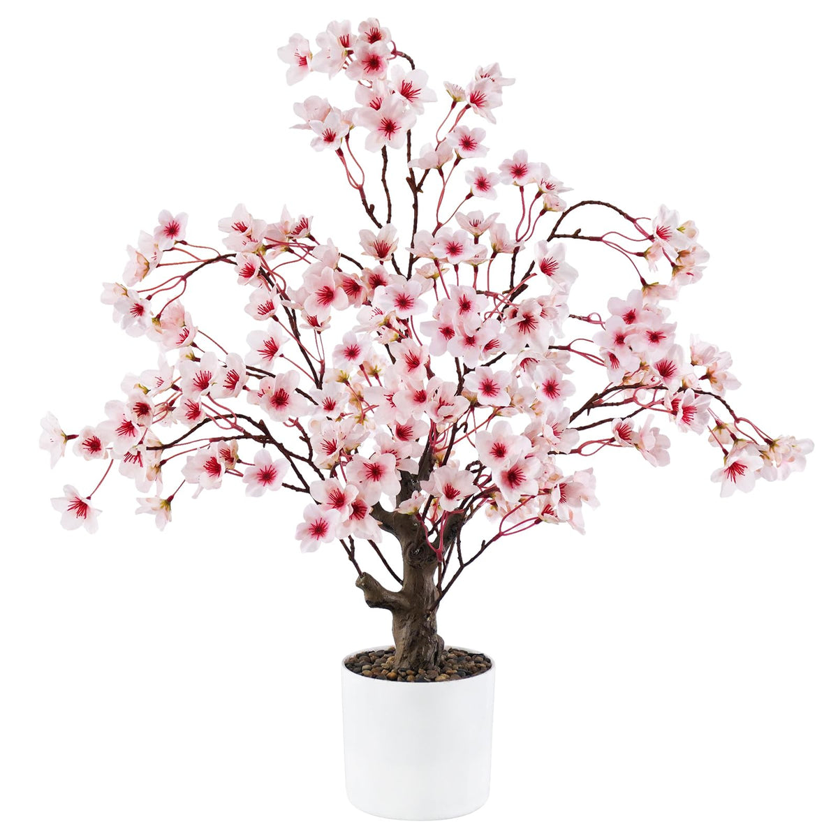 Caxchiling Artificial Camellia Tree 2FT, Faux Potted Tree Indoor