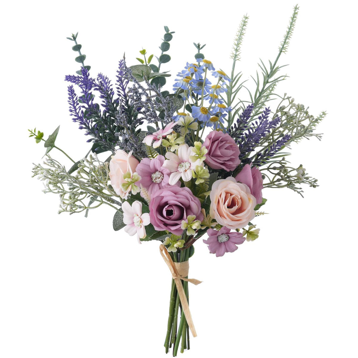 17-inch Artificial Fake Faux Flowers Silk Flower Arrangements Bouquets with Dandelions, Dahlias, Hydrangeas, Sunflowers, Roses, Astilbes and Shooting Star Branches(Autumn Haze)