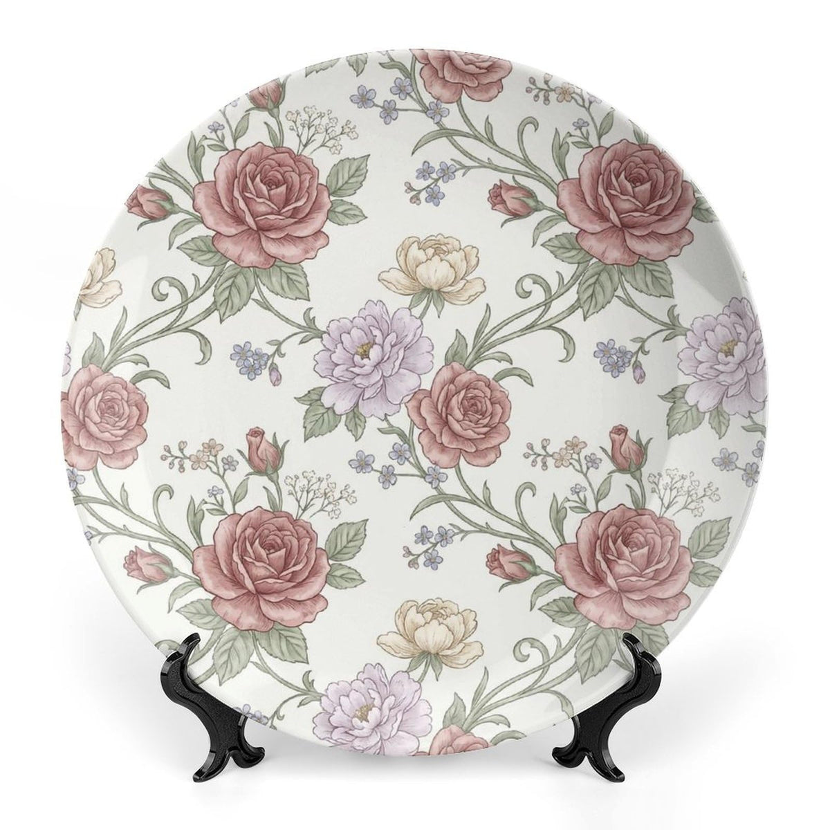 Hydrangea Decorative Plates for Display 10 Inch Floral Wall Decor