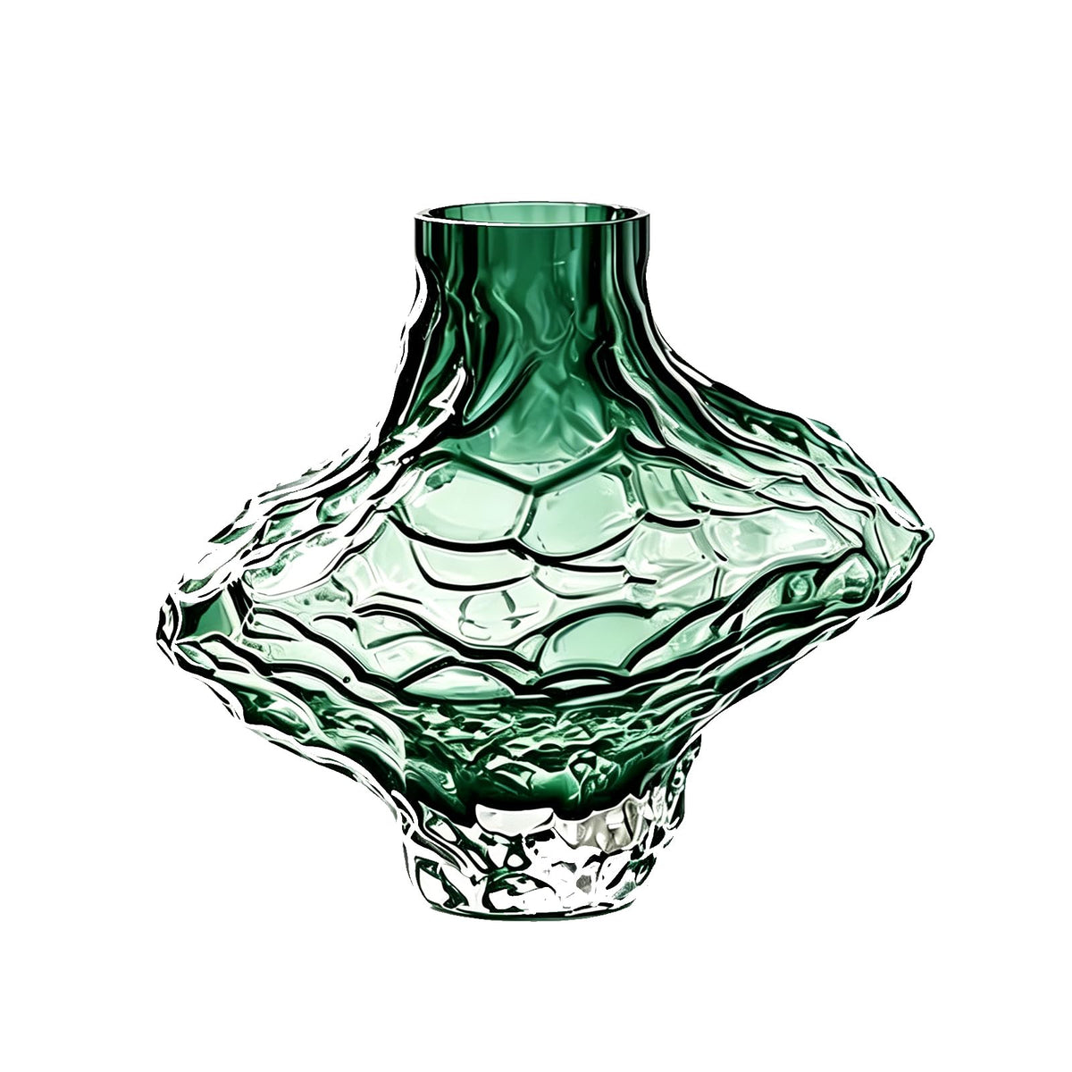 Glass Vase, Black Glass Vase Modern Clear Flower Vases 6.29 Inch, Thickened Glass Vases for Centerpieces, Minimalist Decorative Vase for Living Room Kitchen Office Wedding