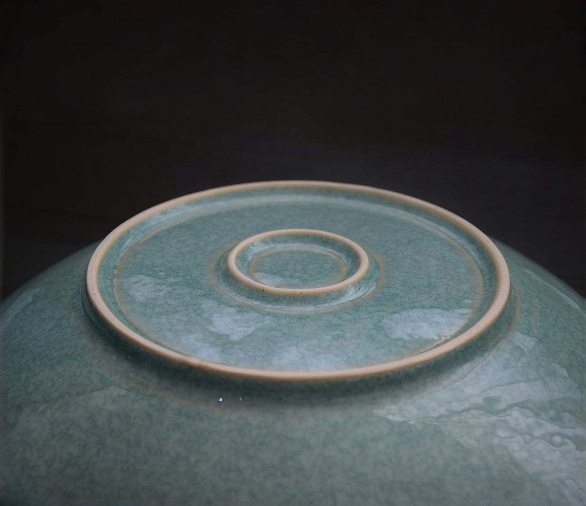 Ceramic Decorative Dish for Kitchen Counter,12'' Large Decorative Bowl, Key Bowl for Entryway Table, Modern Centerpiece Decor Dish for Home Decor Accents.(GREEN)