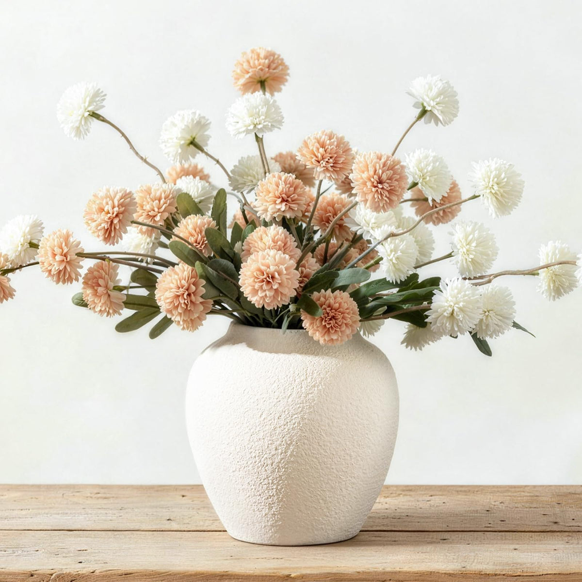 Ceramic Flower Vase Home Decor - Small Farmhouse Table Vases Rustic Vintage Living Room Kitchen Bedroom Decorations for House Book Shelf Office Coffee Desk Dining Fireplace (6" Rustic)