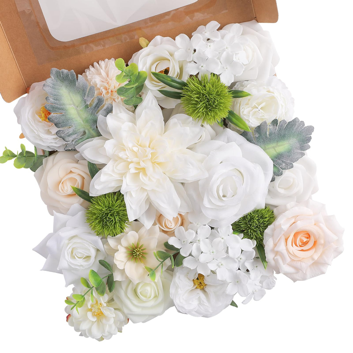 Floweroyal Artificial Flowers Combo Purple Flowers Mix Silk Flowers Dahlia Roses with Stems for DIY Wedding Bridal Bouquets, Baby Shower, Floral Arrangement, Table Centerpieces, Home Decorations.