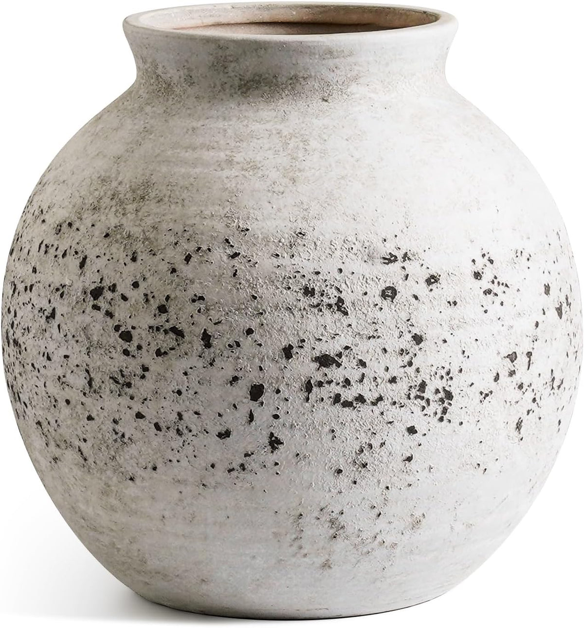 LE TAUCI Ceramic Vase, 9 Inch, Large Vase, Decorative Vase, White Vase