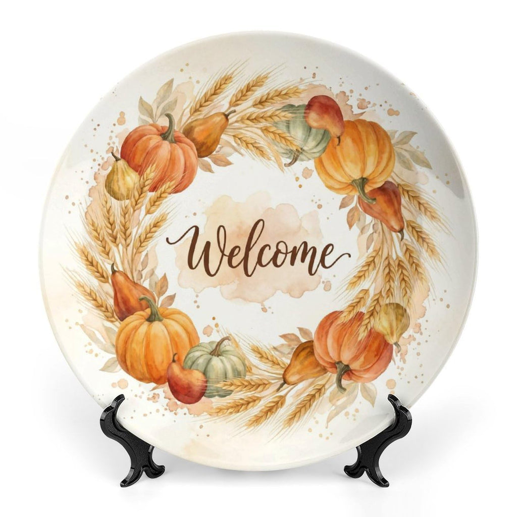 Decorative Plates for Display Fall Harvest Wall Plates 8 Inch