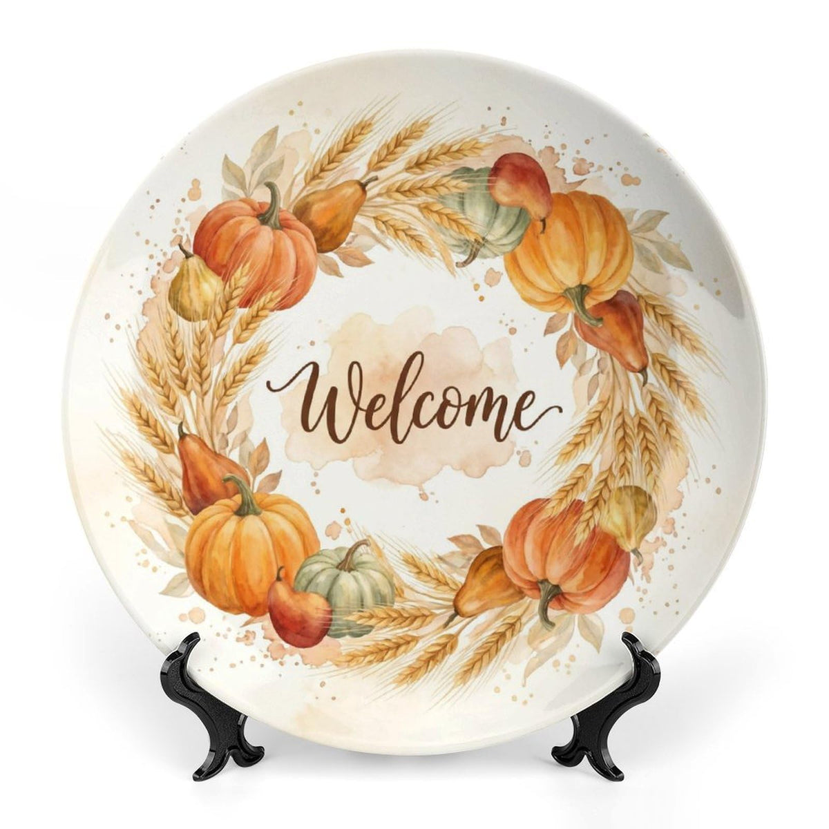 Decorative Plates for Display Fall Harvest Wall Plates 8 Inch