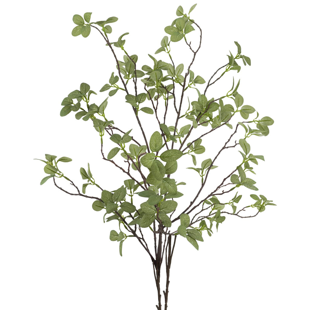 2 pcs Artificial Greenery Stems, 41.3’’ Tall Fake Plants Branches Faux Greenery Ficus Twig Leaf for Home Garden Shop Office Desk Decoration