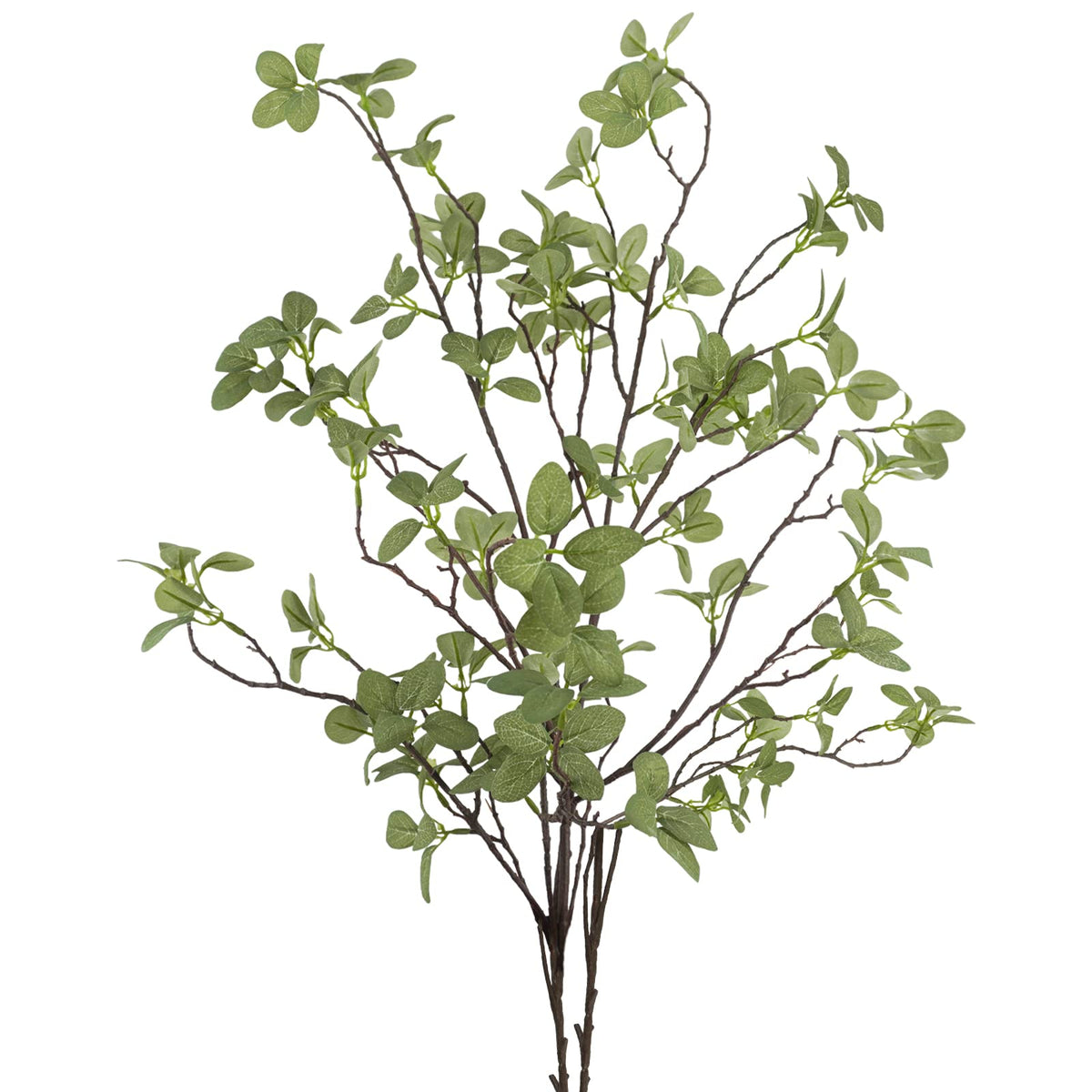 2 pcs Artificial Greenery Stems, 41.3’’ Tall Fake Plants Branches Faux Greenery Ficus Twig Leaf for Home Garden Shop Office Desk Decoration