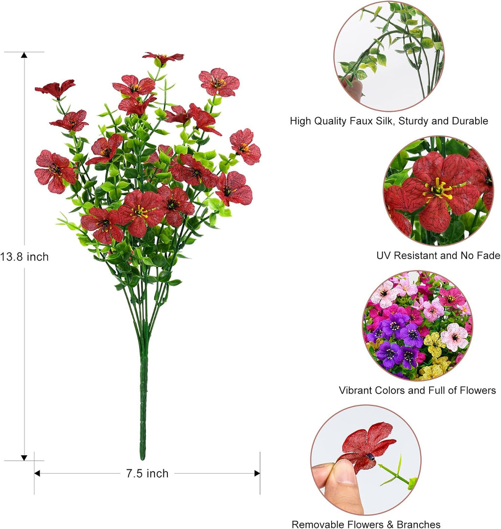Artificial Flowers for Outdoors Fake Faux Flowers Plants Home Spring Decor