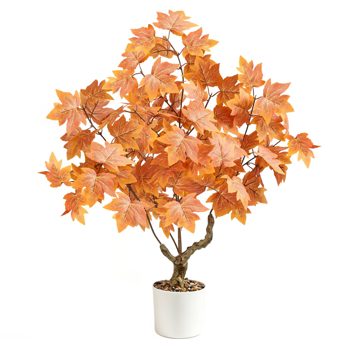 Caxchiling Artificial Camellia Tree 2FT, Faux Potted Tree Indoor