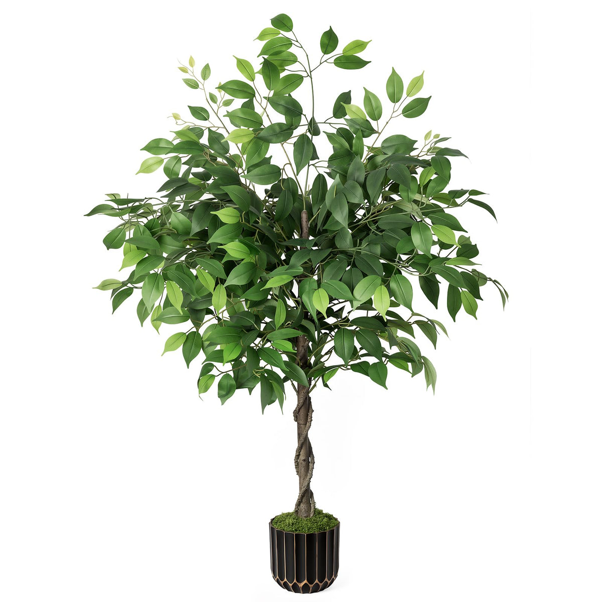 Cherry Blossom Tree 4FT Artificial Plants Indoor - Reinforced Spiral Connection Base & Anti-Shedding Silk Sakura Flowers, Faux Pink Tree for Living Room Home Office Bedroom Decor