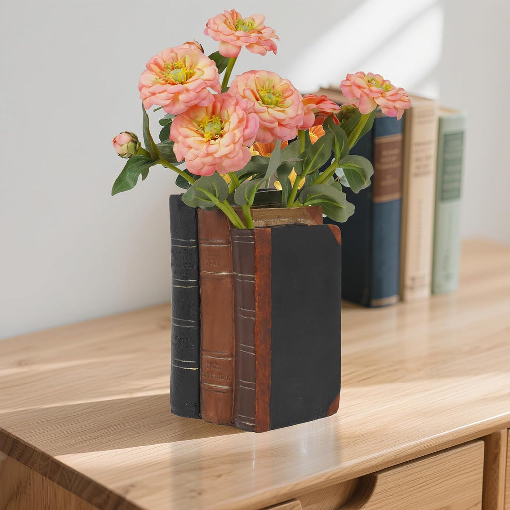 Guichifun Book Shaped Decorative Vase for Flowers