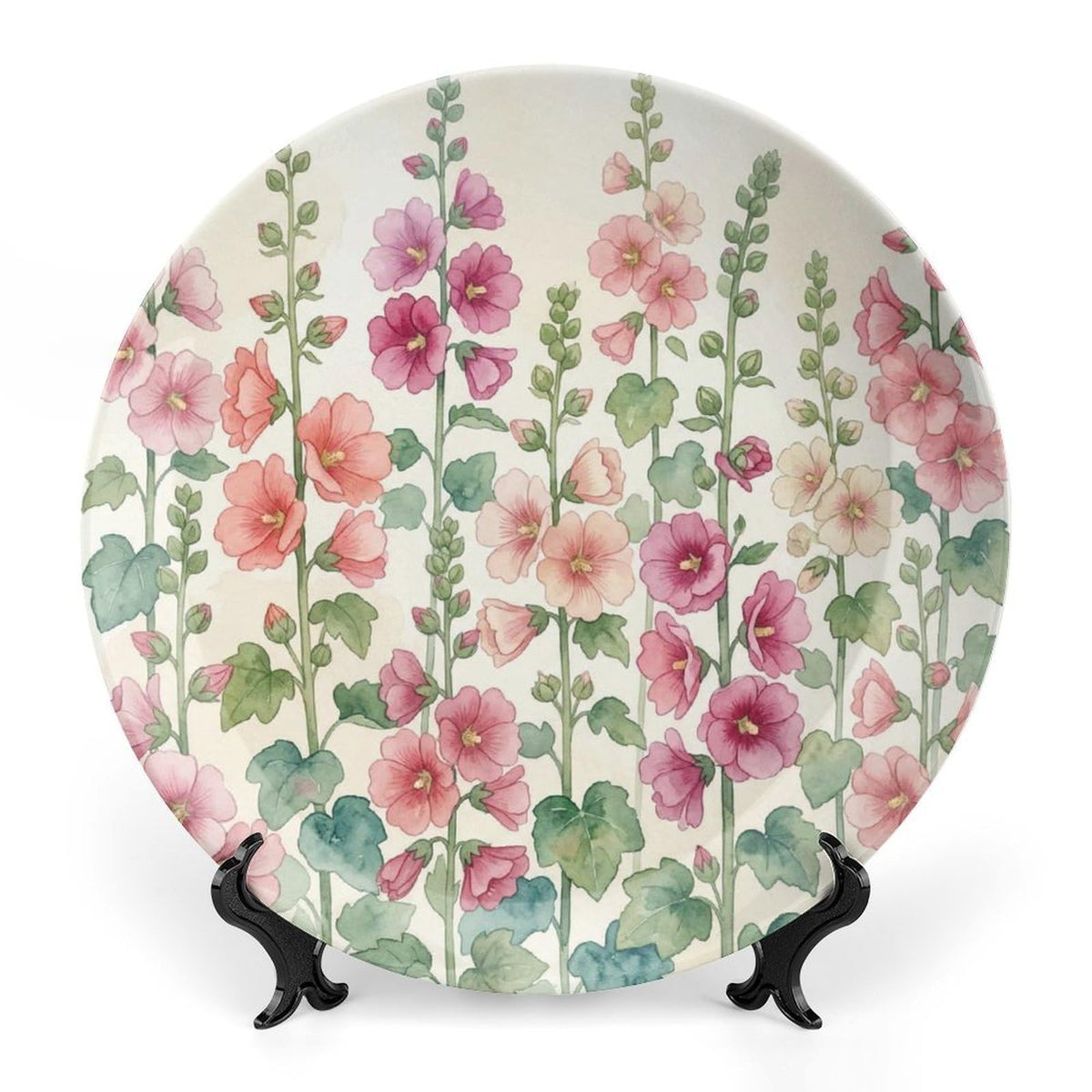 Hydrangea Decorative Plates for Display 10 Inch Floral Wall Decor