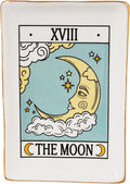 Moon Tarot Card Ceramic Tray – 6.5 x 4.5 Inch Decorative Dish for Jewelry, Keys, Coins, Crystals, or Small Essentials | Mystical Home Décor