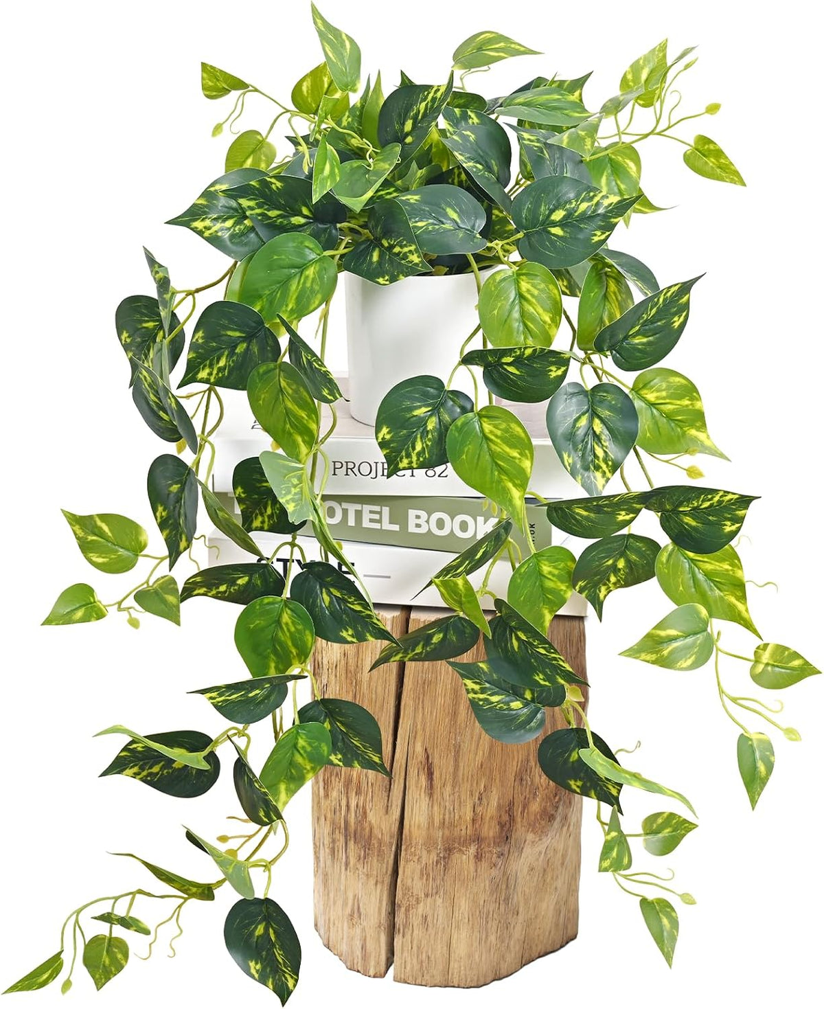 Fake Plants, Artificial Plants Indoor, 34" Fake Hanging Pothos Vines, 1Pc