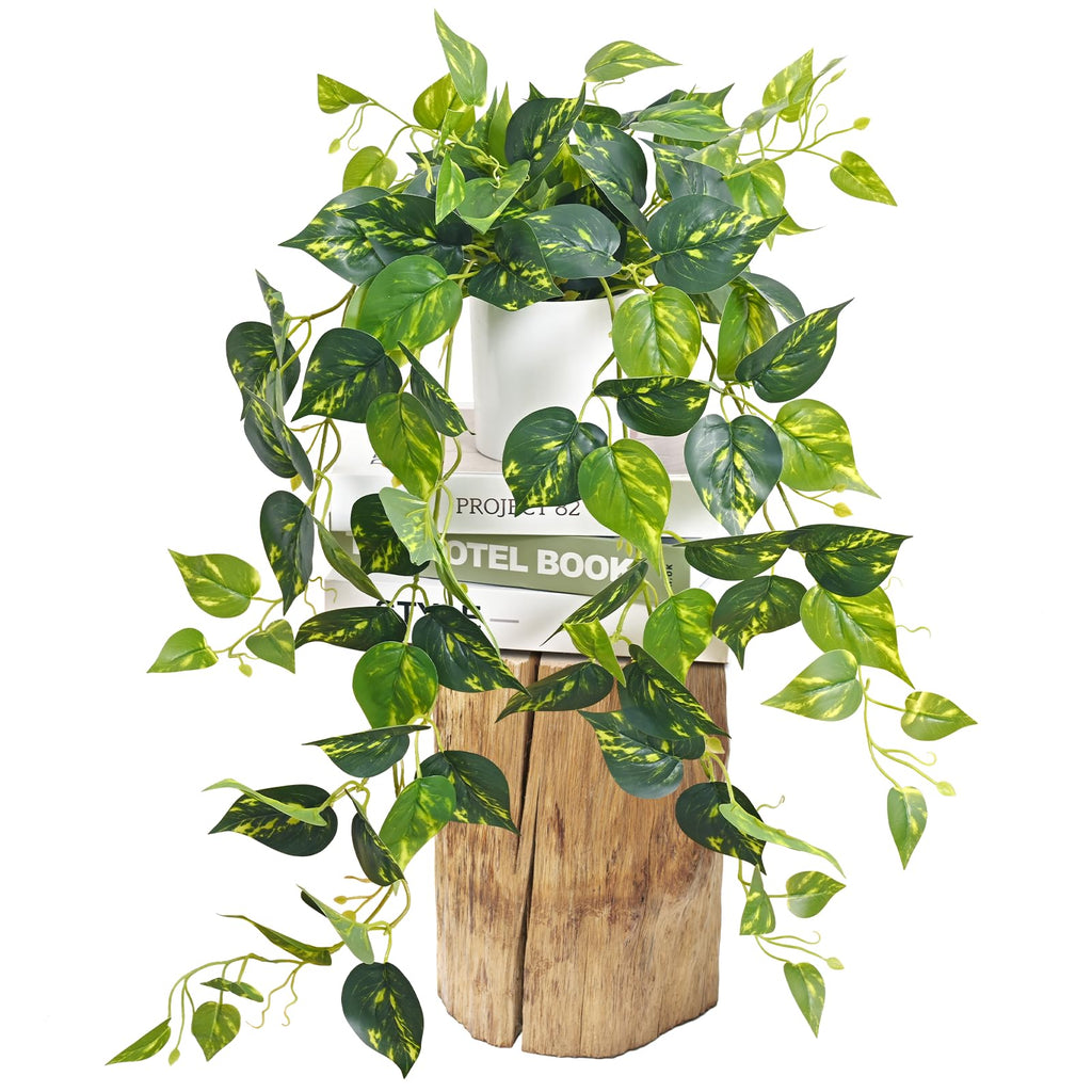 Fake Plants, Artificial Plants Indoor, 34" Fake Hanging Pothos Vines, 1Pc