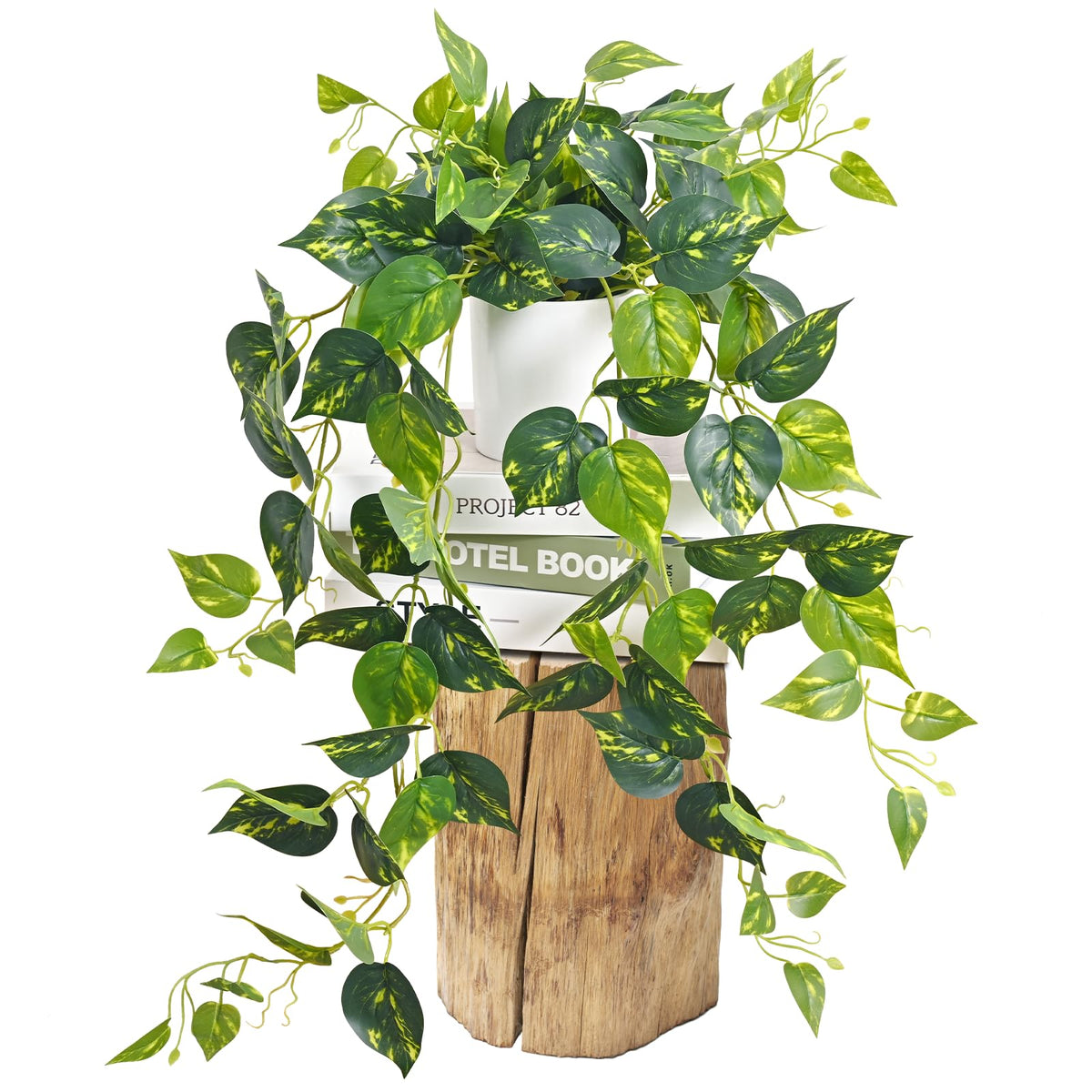 Fake Plants, Artificial Plants Indoor, 34" Fake Hanging Pothos Vines, 1Pc