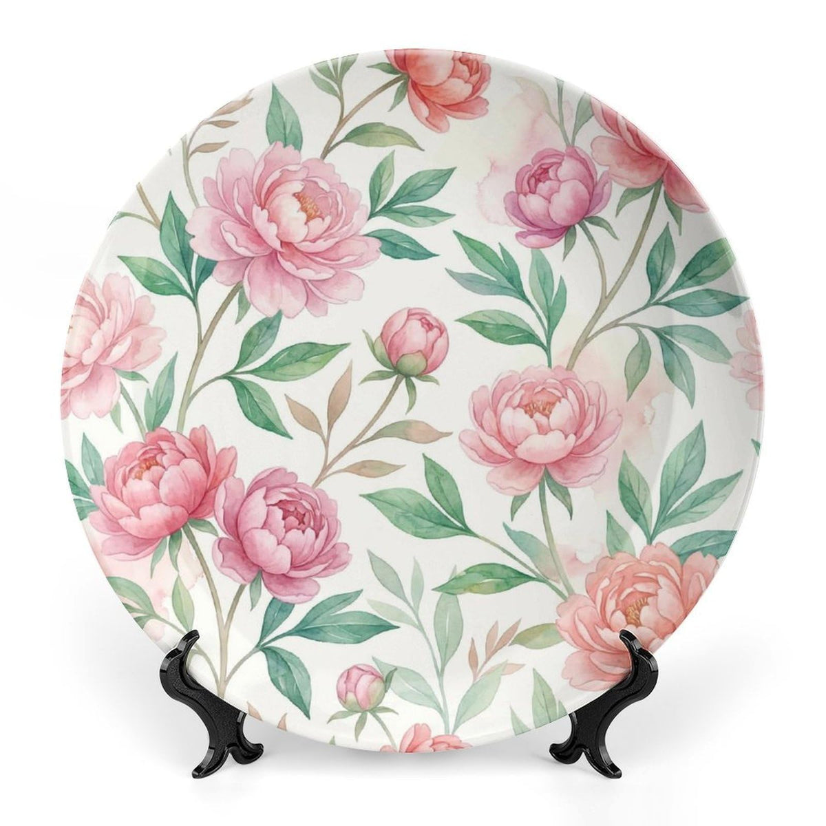 Hydrangea Decorative Plates for Display 10 Inch Floral Wall Decor