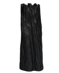 Black Unique Ceramic Vase - Organic Nature Shape for Home Decor, Ceramic Flower Vase for Living Room, Entryway Table Decor, Bookshelf Decor (10.7 inch)