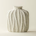 6.3 Inch White Ceramic Vase for Home Decor