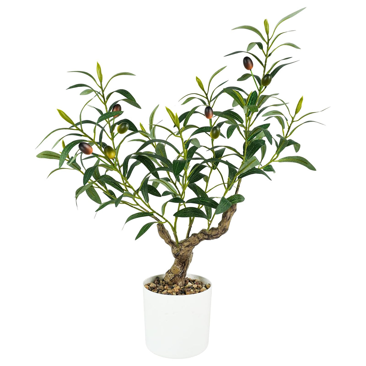 Caxchiling Artificial Camellia Tree 2FT, Faux Potted Tree Indoor