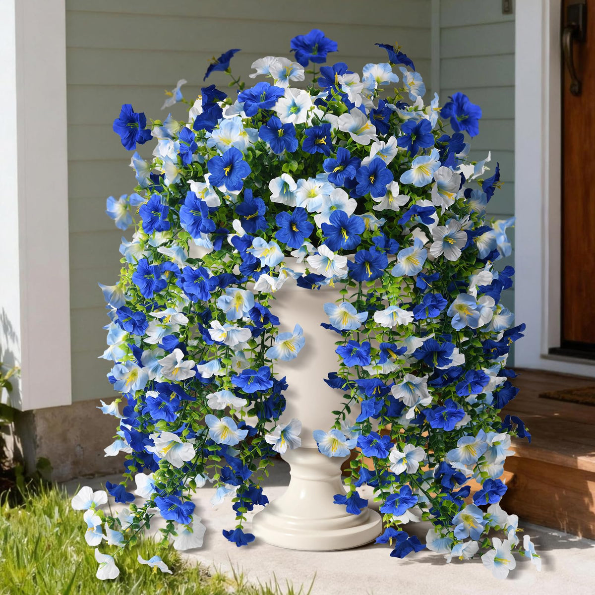 INQCMY Artificial Fake Fall Flowers Plants for Outdoor Decoration