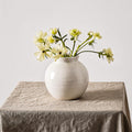 LE TAUCI Ceramic Vase, 9 Inch, Large Vase, Decorative Vase, White Vase