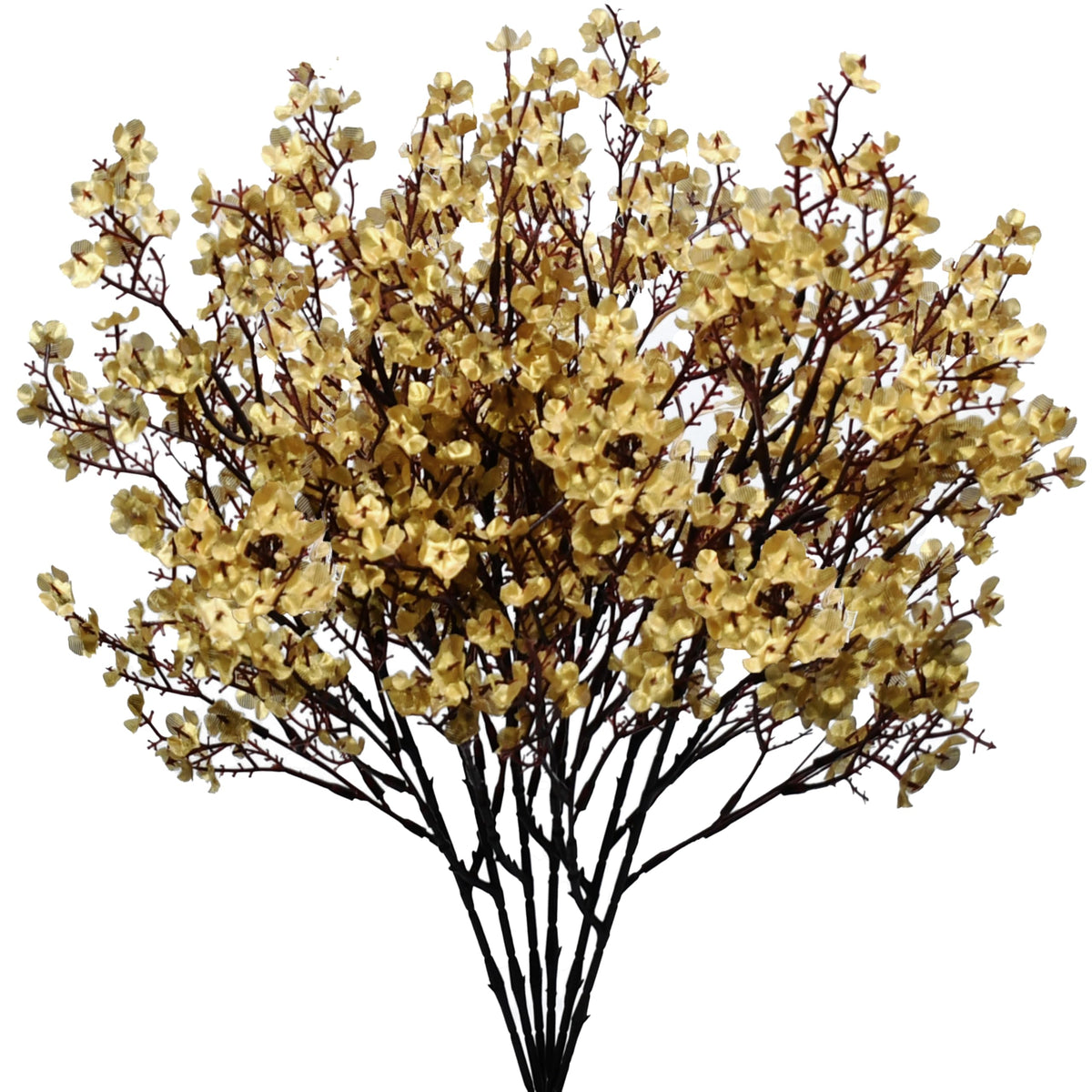 Mandy's 6 Bundles Artificial Light Brown Baby’s Breath Flowers