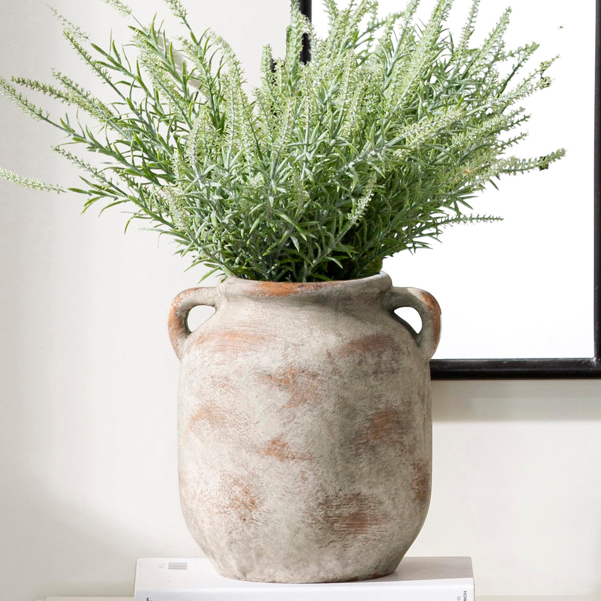 Vanselia Ceramic Flower Vase Home Table Decor Living Room Farmhouse 12 in