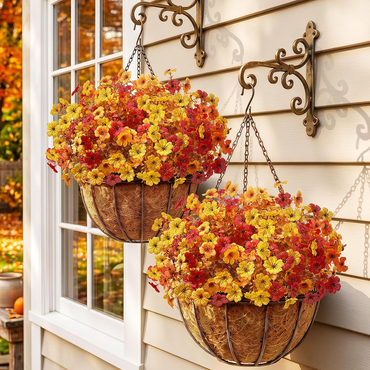 Lifewit Fall Artificial Flowers for Outdoor, Faux Flowers for Garden Decor