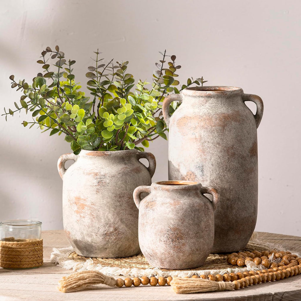 Vanselia Ceramic Flower Vase Home Table Decor Living Room Farmhouse 12 in