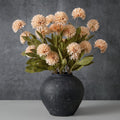 Pinkpum 20 Stems Beige Fake Mums & Kiku Artificial Flowers for Vase Decor