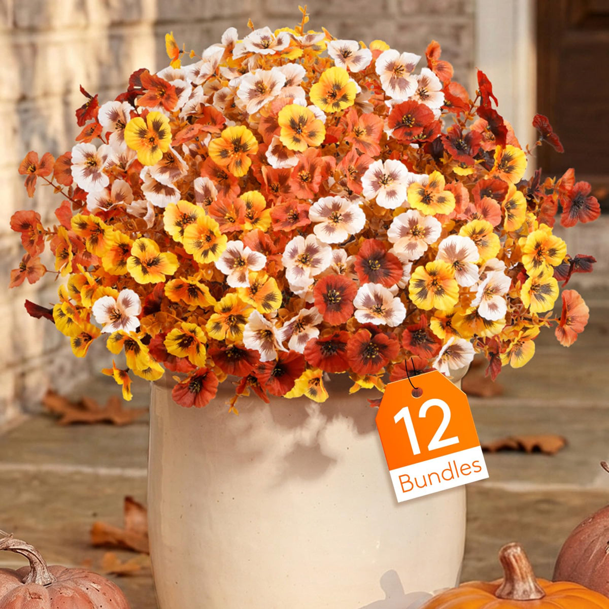 Lifewit Fall Artificial Flowers for Outdoor, Faux Flowers for Garden Decor