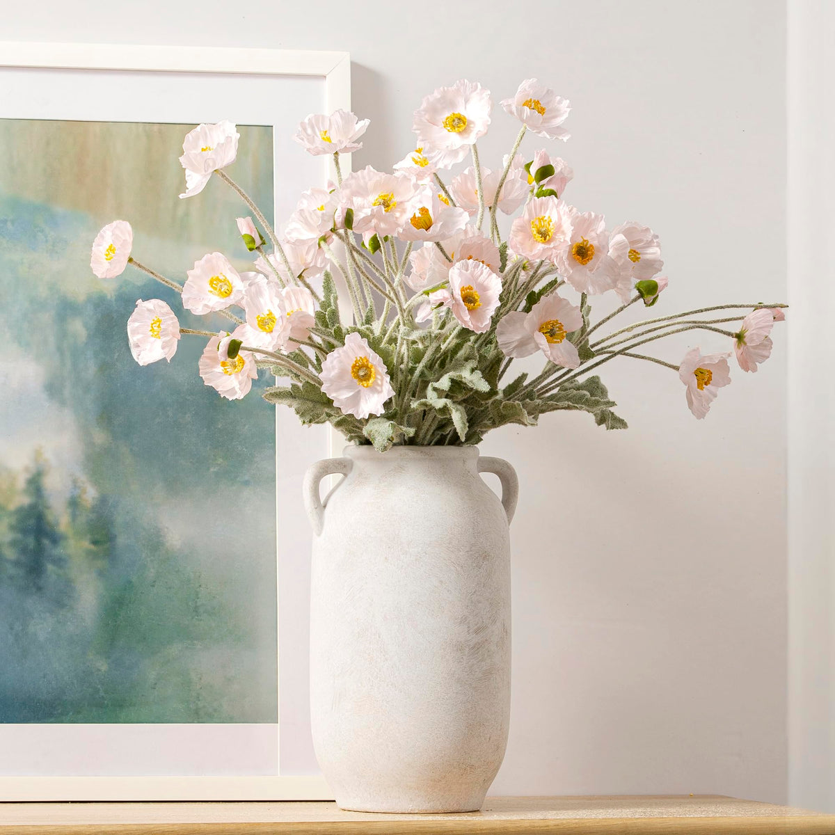 Vanselia Ceramic Flower Vase Home Table Decor Living Room Farmhouse 12 in