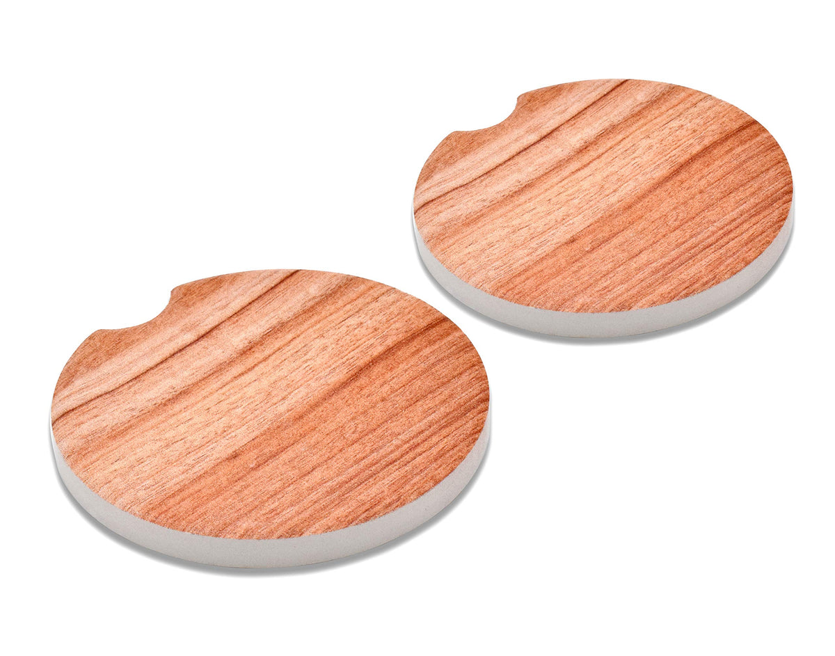 Elektroplate Steel Diamond Pattern Automotive Ceramic Coasters Set of 2