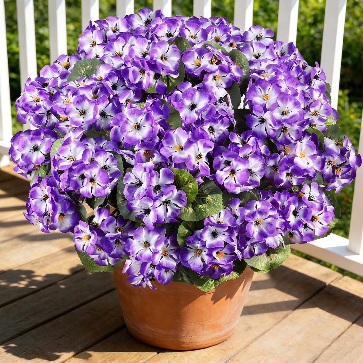 6 Bundles Hydrangea Artificial Flowers for Outdoors Silk Faux Hydrangeas