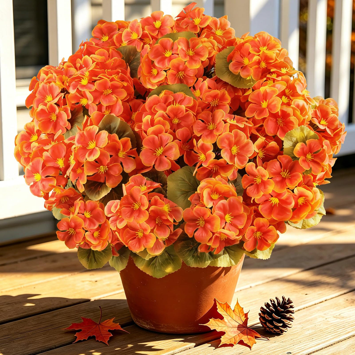 6 Bundles Hydrangea Artificial Flowers for Outdoors Silk Faux Hydrangeas