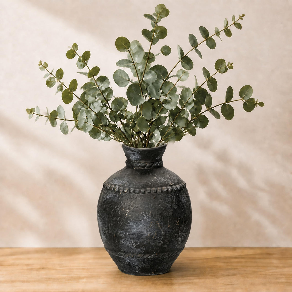 Sunddo Rustic Ceramic Vase for Flower, 8.5 Inch