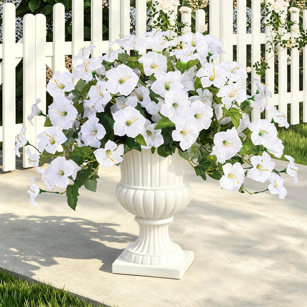 3 Pack Artificial Fall Petunia for Outdoors No Fade Fall Decor