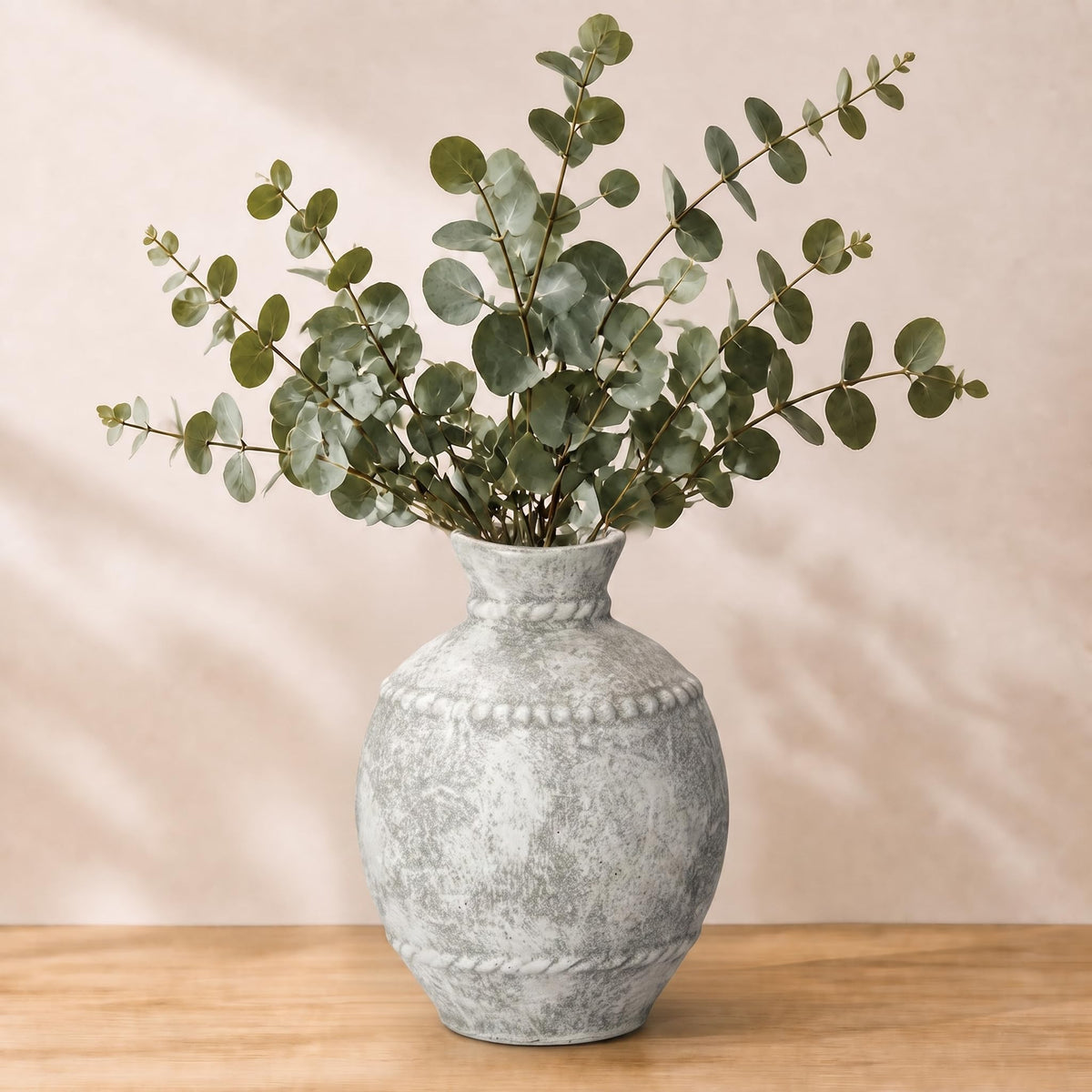 Sunddo Rustic Ceramic Vase for Flower, 8.5 Inch