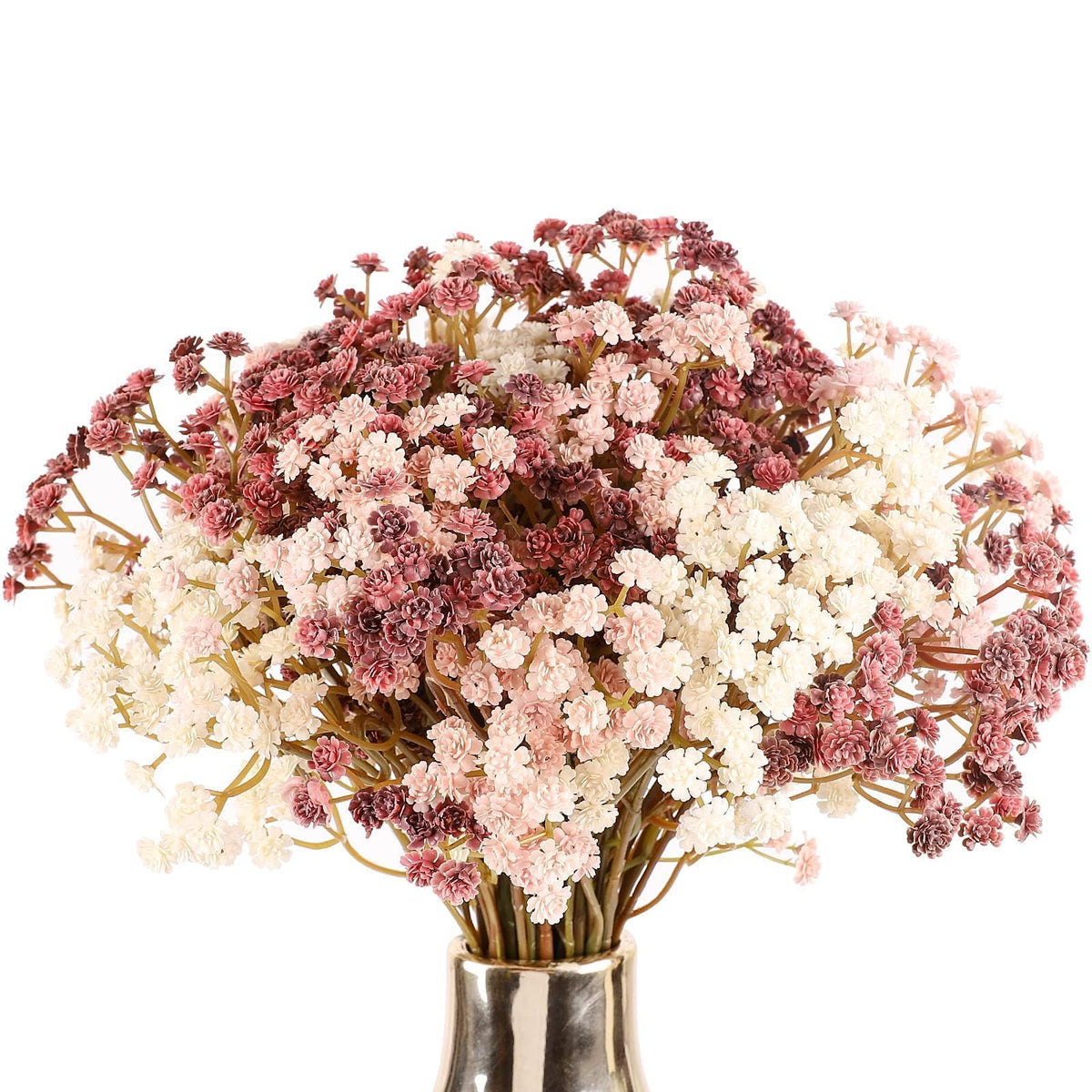 N&T NIETING Baby Breath Flowers Artificial Bulk, 10Pcs, Fall Pink Decor