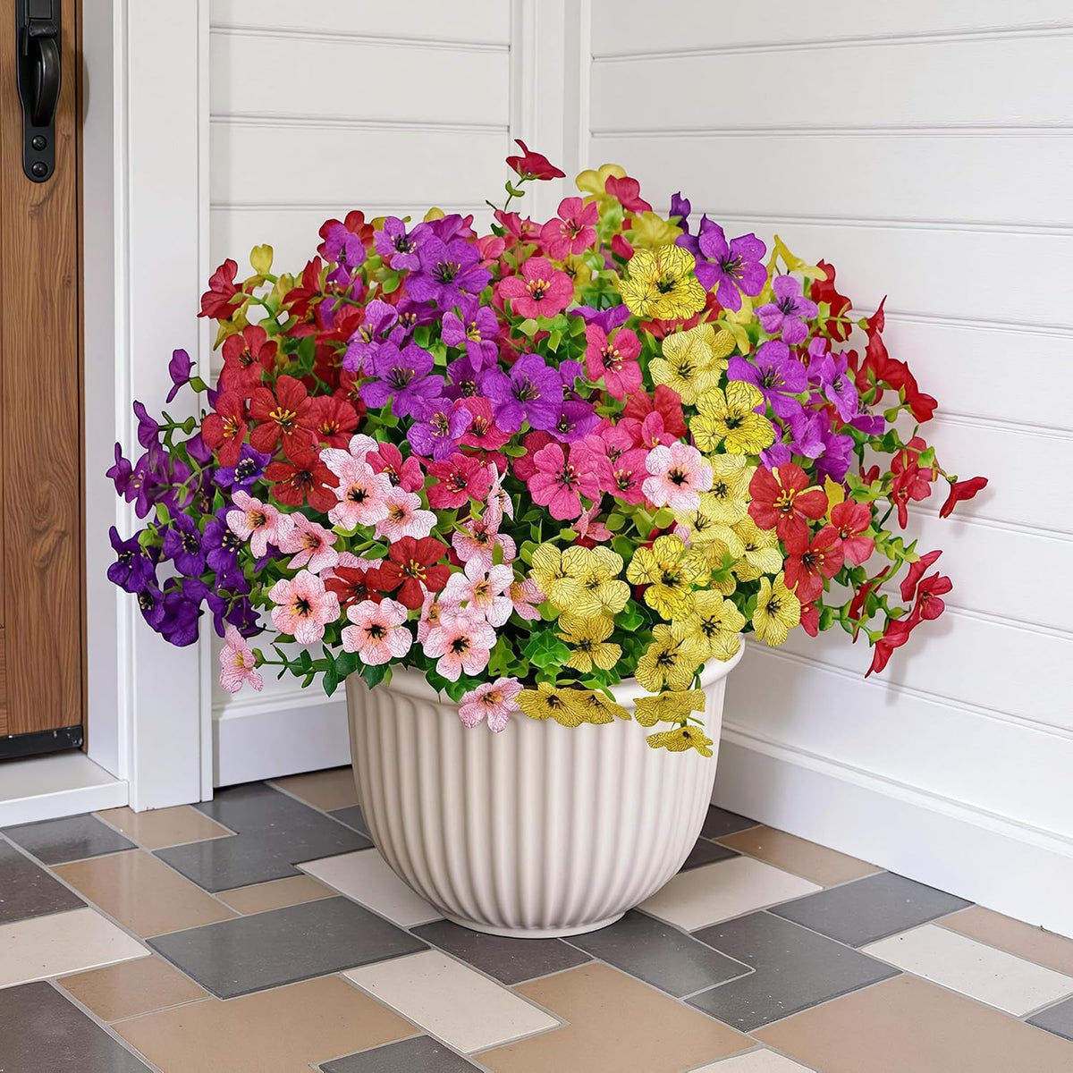 Artificial Flowers for Outdoors Fake Faux Flowers Plants Home Spring Decor