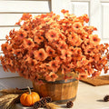 16 PCS Fall Artificial Flowers for Outdoors UV Resistant Faux Petunias