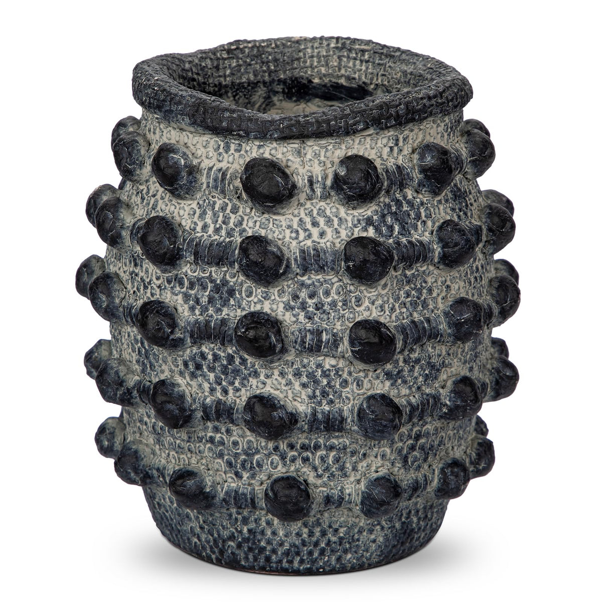 Rustic Farmhouse Vase, Boho Beige Vase for Pampas Grass Small Textured Knotted Vases for Flowers Decorative Cement Floral Vases for Home Decor, Living Room, Dining Table