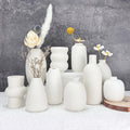 White Vase Set of 12, Small White Bulk Bud Vases for Pampas Grass for Wedding Table Centerpieces Decoration, Modern Boho for Rustic Vase.