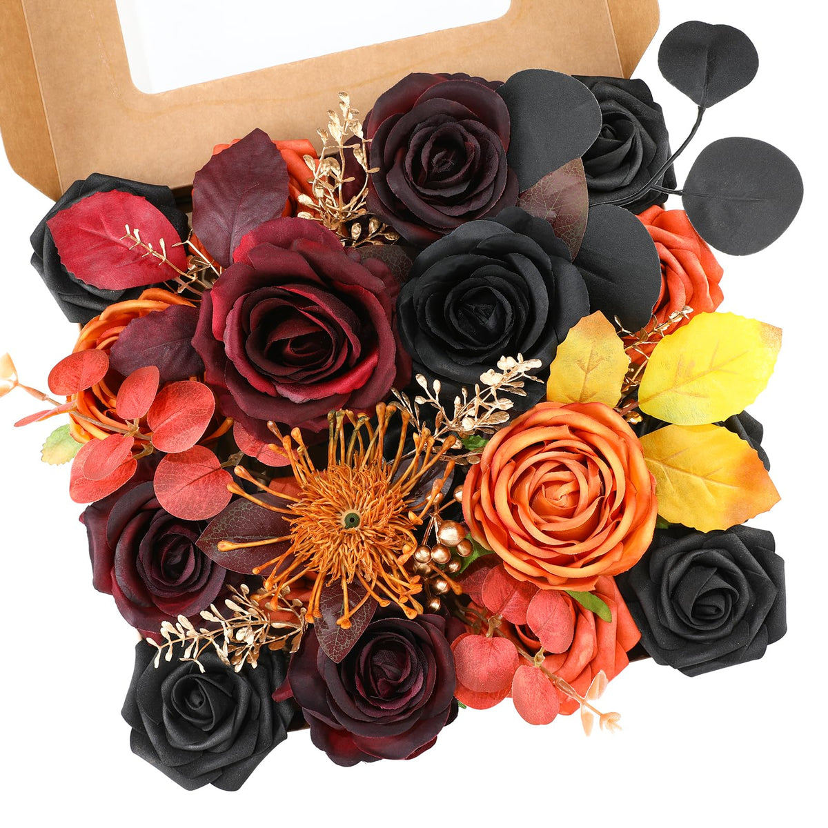 Floweroyal Artificial Flowers Combo Purple Flowers Mix Silk Flowers Dahlia Roses with Stems for DIY Wedding Bridal Bouquets, Baby Shower, Floral Arrangement, Table Centerpieces, Home Decorations.