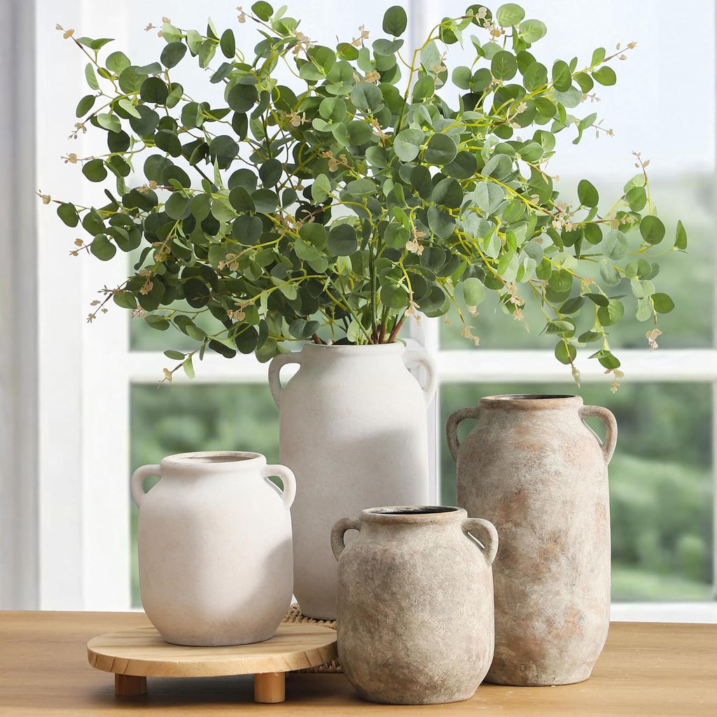 Vanselia Ceramic Flower Vase Home Table Decor Living Room Farmhouse 12 in