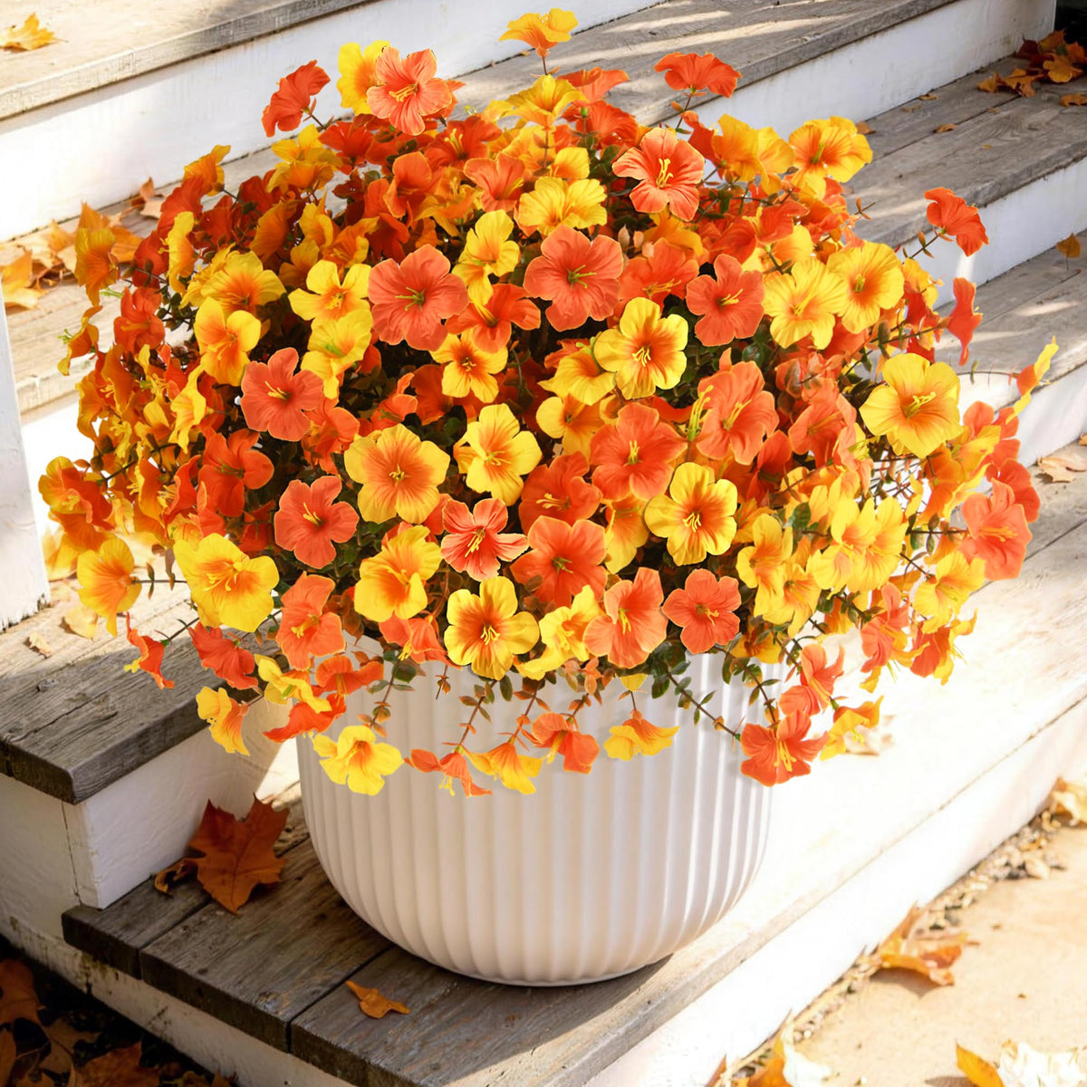 Artificial Fake Petunias Flowers for Outdoors Spring Summer Decoration