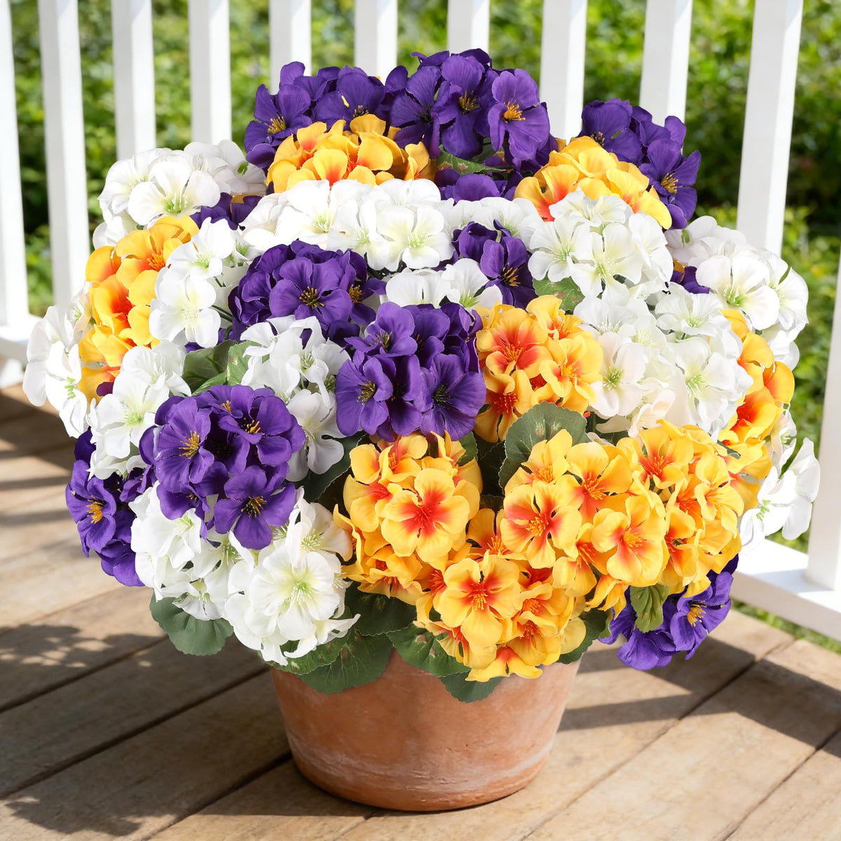 6 Bundles Hydrangea Artificial Flowers for Outdoors Silk Faux Hydrangeas