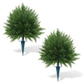 Artificial Boxwood Topiary Ball Lavender, Set of 2 UV Resistant